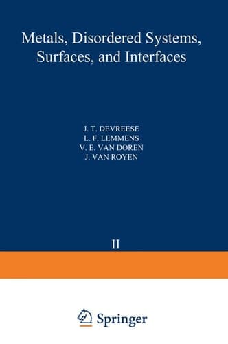 Recent Developments in Condensed Matter Physics Volume 2 · Metals, Disordered Systems, Surfaces, and Interfaces