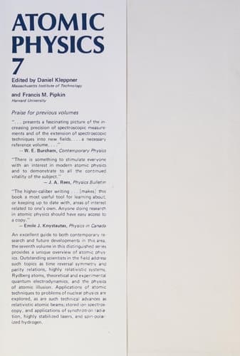 Atomic Physics 7
