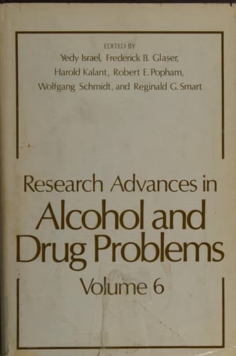 Research Advances in Alcohol and Drug Problems