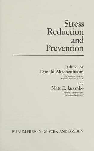 Stress Reduction and Prevention