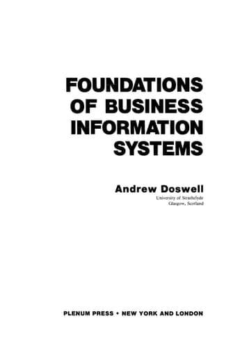 Foundations of Business Information Systems