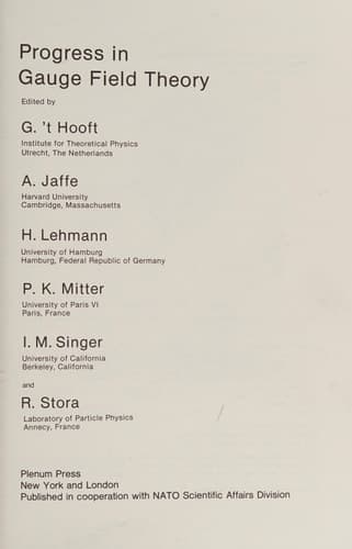 Progress in Gauge Field Theory (NATO Science Series B:, 115)