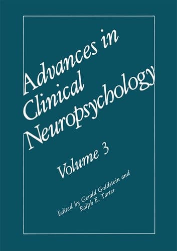 Advances in Clinical Neuropsychology Volume 3