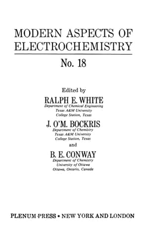 Modern Aspects of Electrochemistry Volume 18