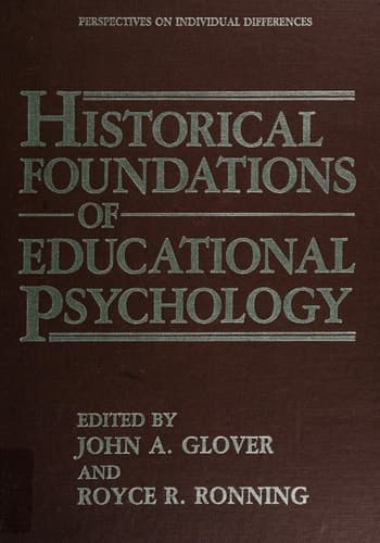 Historical Foundations of Educational Psychology