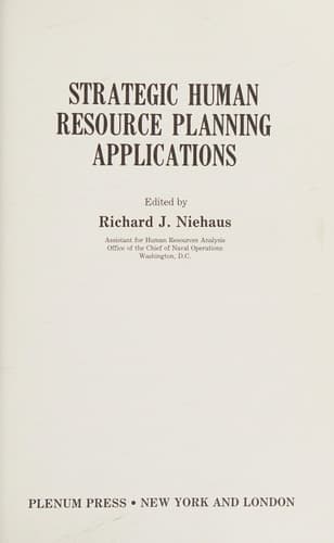 Strategic Human Resource Planning Applications