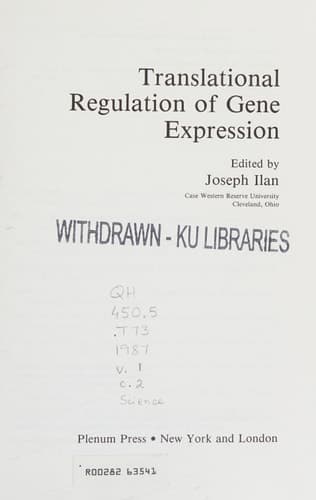 Translational Regulation of Gene Expression