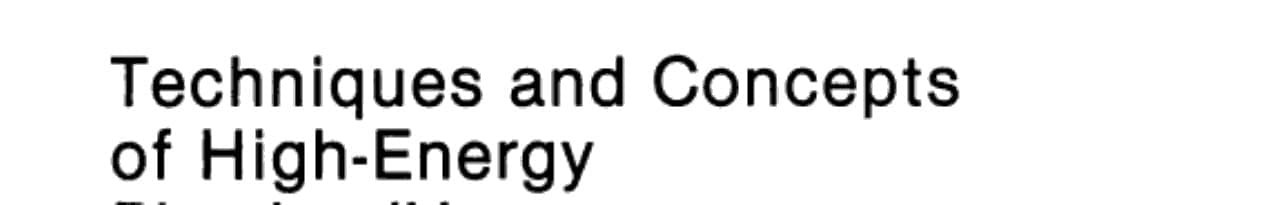 Techniques and Concepts of High-Energy Physics IV