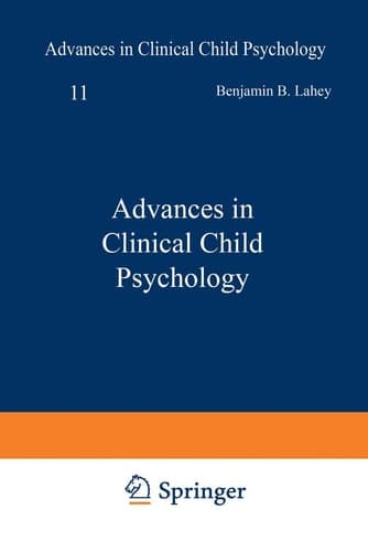 Advances in Clinical Child Psychology