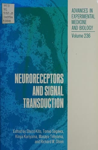 Neuroreceptors and Signal Transduction (Advances in Experimental Medicine & Biology)