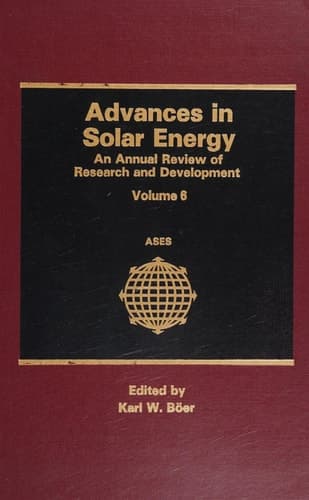 Advances in Solar Energy An Annual Review of Research and Development