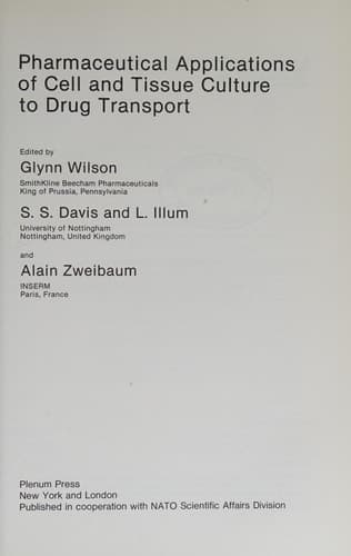 Pharmaceutical Applications of Cell and Tissue Culture to Drug Transport