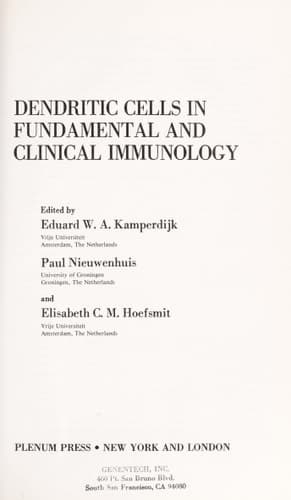 Dendritic Cells in Fundamental and Clinical Immunology