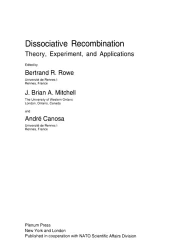 dissociative_recombination-theory,_experiment_and_applications