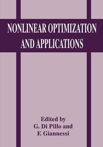 Nonlinear Optimization and Applications (Interdisciplinary Contributions to)