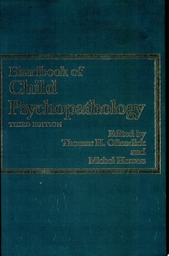 Handbook of Child Psychopathology