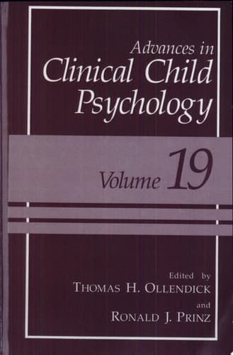 Advances in Clinical Child Psychology