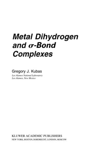 Metal Dihydrogen and s-Bond Complexes Structure, Theory, and Reactivity