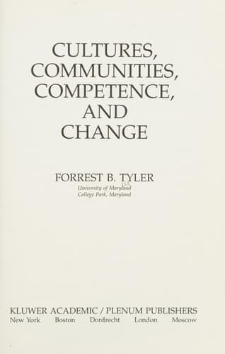 Cultures, Communities, Competence, and Change