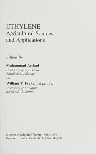Ethylene Agricultural Resources and Applications