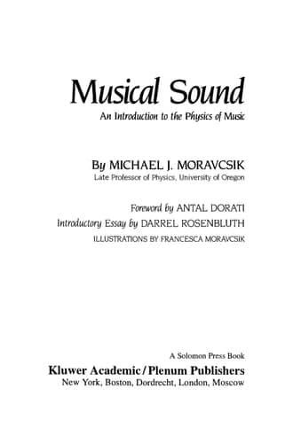 Musical Sound An Introduction to the Physics of Music