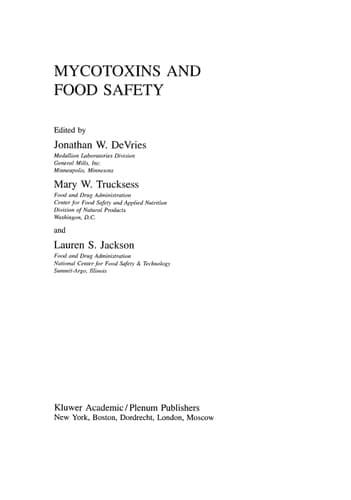 Mycotoxins and Food Safety