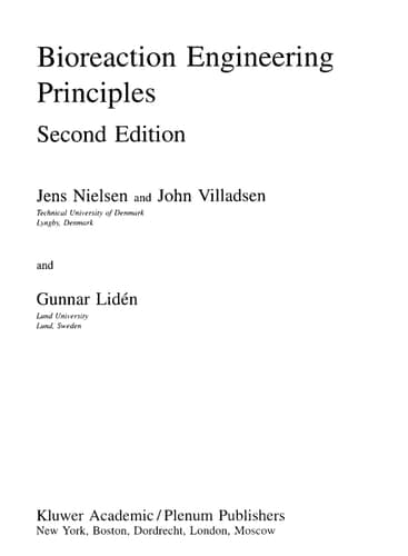 Bioreaction Engineering Principles