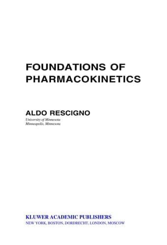 Foundations of Pharmacokinetics