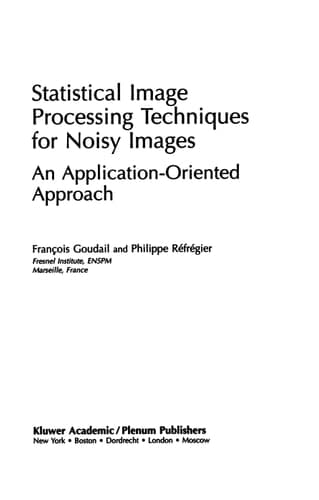 Statistical Image Processing Techniques for Noisy Images An Application-Oriented Approach