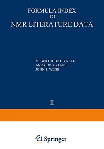 Formula Index to NMR Literature Data Volume 2: 1961–1962 References