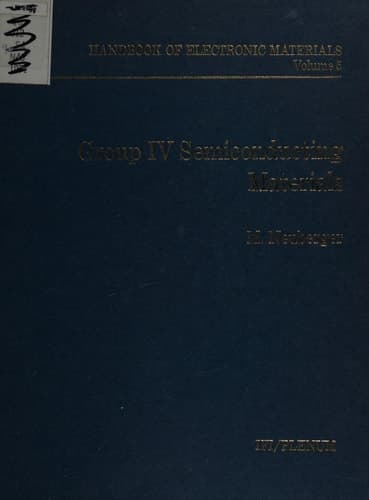 Group IV Semiconducting Materials, Vol. 5