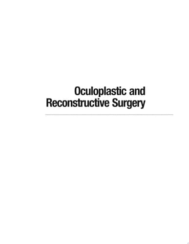 Rapid Diagnosis in Ophthalmology Series: Oculoplastic and Reconstructive Surgery