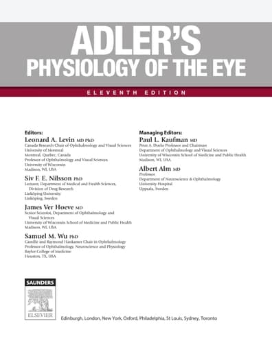 Adler's Physiology of the Eye Expert Consult - Online and Print