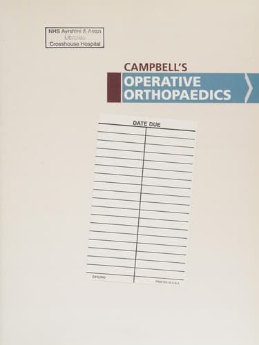 Campbell's Operative Orthopaedics: Pt. XIII. Sports medicine. Knee injuries