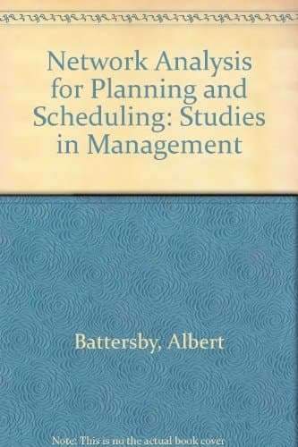 Network Analysis for Planning and Scheduling