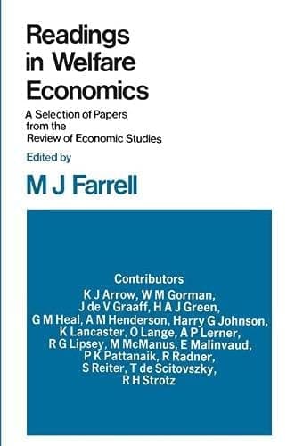 Readings in Welfare Economics A Selection of Papers from the Review of Economic Studies