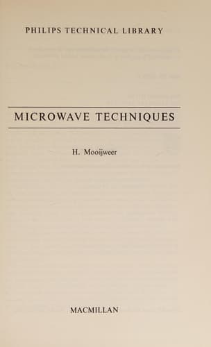 Microwave techniques, (Philips technical library)