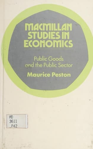 Public Goods and the Public Sector