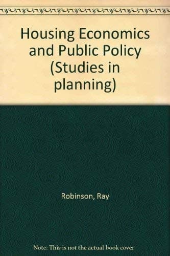 Housing economics and public policy (Studies in planning)