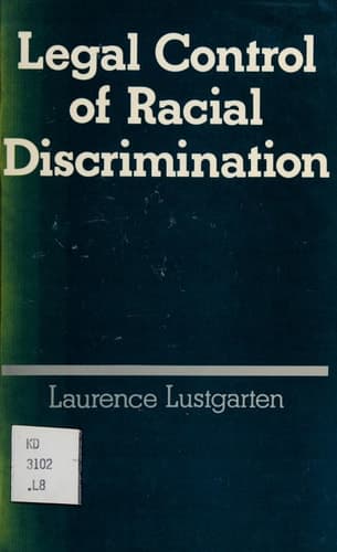 Legal Control of Racial Discrimination