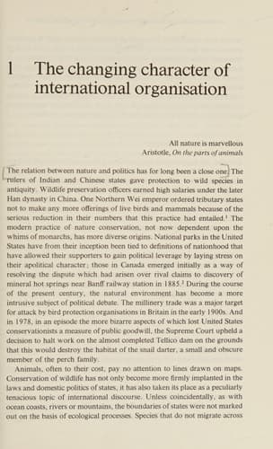 International Organization and the Conservation of Nature