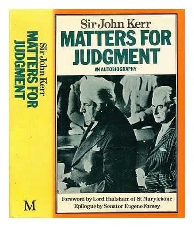 Matters for judgment: An autobiography
