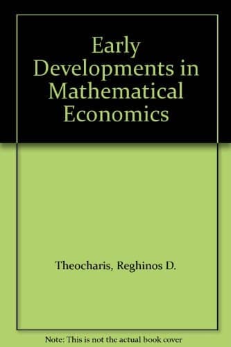 Early developments in mathematical economics