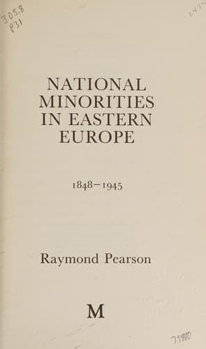 National Minorities in Eastern Europe, 1848-1945 (Themes in comparative history)