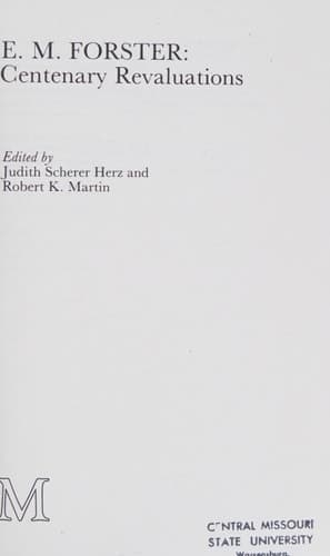 E. M. Forster: Centenary Revaluations