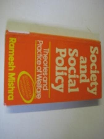 Society and social policy: Theories and practice of welfare