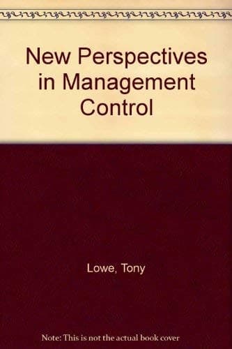 New Perspectives in Management Control