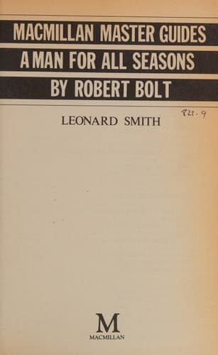 A Man For All Seasons by Robert Bolt