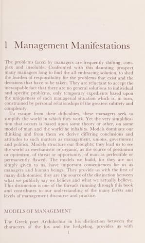 Management: A Political Activity