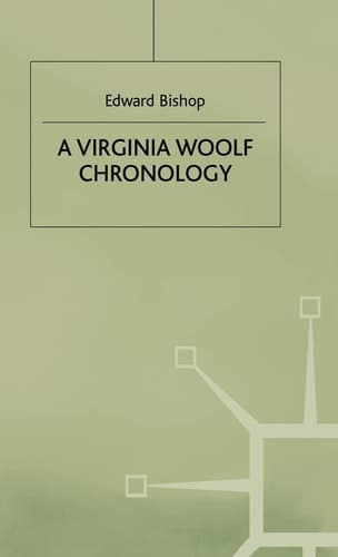 A Virginia Woolf Chronology (Author Chronologies Series)